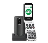 Doro Leva L20 Unlocked Basic Flip Phone for Elderly - Black | Unlocked Senior Flip Phone with Large Display, HD Voice, Hearing Aid Compatibility, Charger Included, No Internet Access