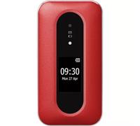 Doro Leva L30 Unlocked Mobile Phone for Seniors - External Display for Call Identification - Powerful HD Sound - Camera - Assistance Button with GPS - Flip Phone Without Internet (Red)