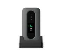 Doro - Leva L30 - Senior Mobile Phone - Unlocked 4G Flip Phone - External Display - HD Sound - Camera -Assist Button with GPS - Charger Stand Included - Black/White