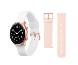 Doro Smart Watch for Seniors Fitness Activity Tracker Waterproof, Pink White