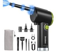 DOROBEEN Compressed Air Duster, Cordless Handheld Air Blower, Stepless Speed, 41000RPM, Portable Rechargeable 6000mAh Battery, Electric Air Duster for Computer Keyboard Electronics Cleaning