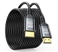 DoroJepi 30 FT HDMI Cable 8K, 30 Foot Long HDMI Cable in-Wall CL3 Rated, 48Gbps High Speed HDMI 2.1 Shielded 8K@60Hz, 4K, 2K, eARC, HDR, HDCP2.3 for Home Theater, Projector, HDTV, Monitor, PS5