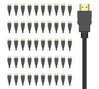 DoroJepi 4K HDMI Cable 6FT 50-Pack, High Speed HDMI to HDMI Cable 6 Foot Shielded Cord for Gaming Monitor Support 4K@60Hz, 2K@120Hz, Ethernet, HDR, 3D, ARC Compatible with Laptop, PS5/PS4, Xbox, HDTV