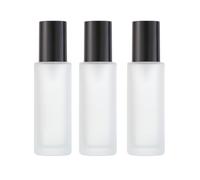 Doromy 60ml Frosted Glass Lotion Bottles with Black Pump Set of 3 Refillable Empty Containers Essential Oil Bottles for Skincare, Serums, Toner, Essential Oils, Travel & DIY Cosmetics