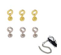 Doromy 6pcs Brass Buckle Chain for Leather Crossbody Purse Craft, Gold, Silver