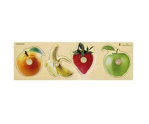 Doron Layeled E72515690, Giant Photographic Wooden Peg Puzzle-Fruit