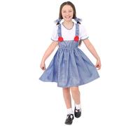 Dorothy Costume Gingham Dress + Matching Hair Ties I Love Fancy Dress Blue Large