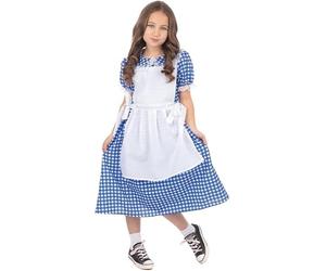 Dorothy Costume with Gingham Basket and Plush Dog - XL