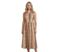 Dorothy Perkins Animal Button Through Collared Printed Midi Dress, 16, Animal