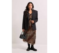 Dorothy Perkins Animal Printed Lace Trim Blouson Sleeve Midi Dress animal 10