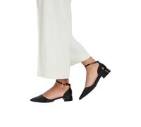 Dorothy Perkins Bennie Faux Leather Pointed Low Block Heel Court Shoes, 7, Black