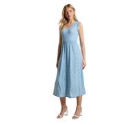 Dorothy Perkins Women's Blue Ditsy V Neck Shirred Waist Printed Jersey Midi Dress | Size: 14 Dorothy Perkins Blue 14