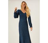 DOROTHY PERKINS Blue Spot V Neck Midi Dress 12