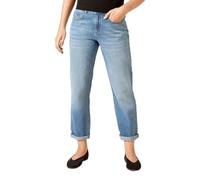 Womens Boyfriends Ankle Grazer Fold Up Jeans Light Wash 8