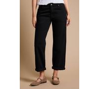 Dorothy Perkins Boyfriends Ankle Grazer Fold Up Jeans In Black black 16