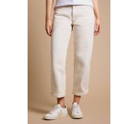 Dorothy Perkins Women's Boyfriends Ankle Grazer Fold Up Jeans in Ecru | Size: 16 Dorothy Perkins Ecru 16