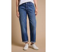 Dorothy Perkins Boyfriends Ankle Grazer Fold Up Jeans In Mid Wash mid wash 14