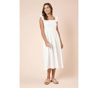 Dorothy Perkins Broderie Sleeve Jersey Midi Dress In Ivory ivory 8