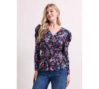 DOROTHY PERKINS Button Detail Printed Peplum Blouse 10