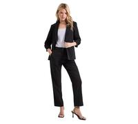 Dorothy Perkins Women's Button Front Ankle Grazer Trouser in Black | Size: 12 Dorothy Perkins Black 12