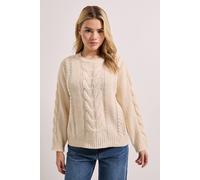 Dorothy Perkins Cable Knitted Crew Neck Jumper In Cream cream L