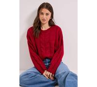 Dorothy Perkins Cable Knitted Crew Neck Jumper In Red red M