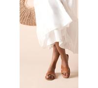 Dorothy Perkins Carlotta Faux Leather Comfort Flat Sliders In Tan tan