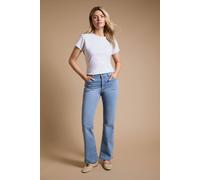 Dorothy Perkins Comfort Stretch Bootcut Jeans In Light Wash light wash 14