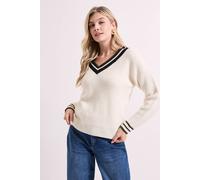 Dorothy Perkins Contrast Cricket Jumper In Ivory ivory XL