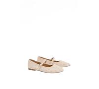 Dorothy Perkins Cressie Faux Suede Studded Padded Mary Jane Ballet Flats, 3, Beige