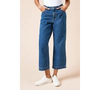 Dorothy Perkins Cropped Wide Leg Jean In Mid Blue mid blue 14
