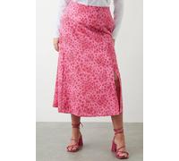 Dorothy Perkins Curve Pink Floral Midi Skirt pink 26