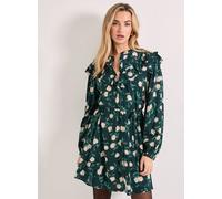 DOROTHY PERKINS Daisy Frill Yoke Belted Mini Shirt Dress 18