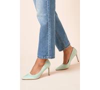 Dash Satin Pointed High Stiletto Heel Court Shoes Dorothy Perkins Sage 5
