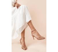 Dorothy Perkins Davey Faux Leather Caged Front High Heel Stiletto Court Shoes In Camel camel