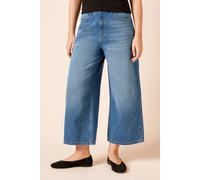 Womens Denim Culotte Jeans Mid Wash 10