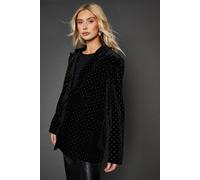 Dorothy Perkins Women's Diamante Velvet Blazer in Black | Size: 10 Dorothy Perkins Black 10