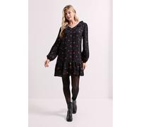 Dorothy Perkins Women's Ditsy Floral Collar Detail Blouson Sleeve Tiered Mini Dress | Size: 10 Dorothy Perkins Floral 10