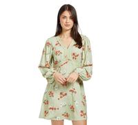 Dorothy Perkins Ditsy Floral Lace Trim Long Sleeve Printed Mini Dress, 16, Floral