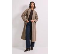 Dorothy Perkins Dogtooth Midi Blazer Coat In Chocolate chocolate 14