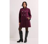 Dorothy Perkins Women's Dolly Coat in Burgundy | Size: 8