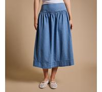 Dorothy Perkins Dropped Waist Denim Maxi Skirt Standard BLUE DENIM SIZE 14