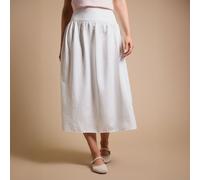 Dorothy Perkins Dropped Waist Midi Skirt WHITE SIZE 10