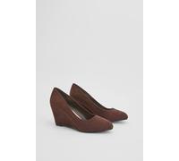 Dorothy Perkins Duke Wedge Court Shoes In Chocolate chocolate