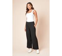 Elasticated Waist Straight Leg Trouser Dorothy Perkins Black 14