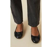 Dorothy Perkins Eliza Ruched Detail Flat Ballet Pumps In Black black 6