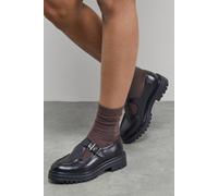 Faith: Bethan Leather Apron Front T Bar Chunky Shoes Faith Black 6