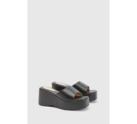 Dorothy Perkins Faith: Bethanie Faux Leather High Wedge Sandals In Black black