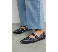 Dorothy Perkins Faith: Devon Faux Leather Studded Pointed Ballerinas In Black black 3