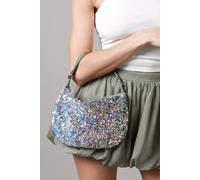 Womens Faith: Ibiza Sequin Detail Shoulder Bag Green One Size